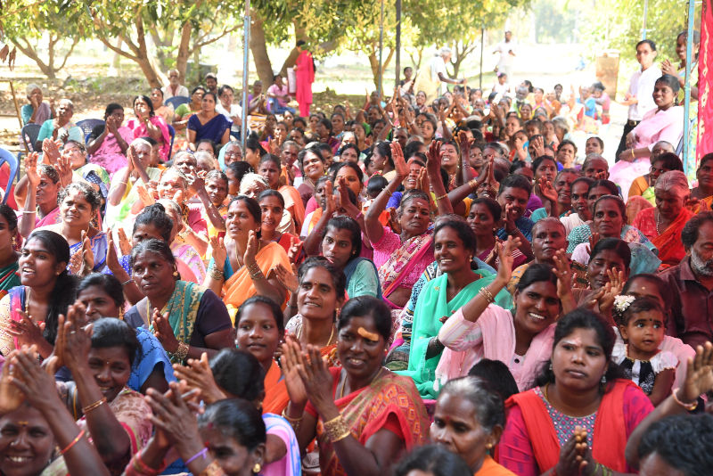 Indian church worshipping
